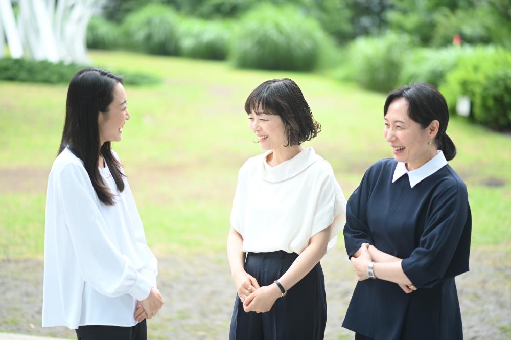 休憩時間には、緑に囲まれた環境でリフレッシュ☆